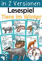 Vorschau - Spiele - Tiere im Winter - Lesespiel - Ich habe ... Wer hat? - Deckblatt