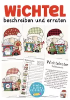 Vorschau - Arbeitsblätter - Wichtel beschreiben - Spiel für den Advent in der Grundschule - Deckblatt