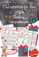 Aperçu - Feuilles d'exercices - Noël aux États-Unis/ Christmas in the USA: Reading Comprehension - Page de couverture