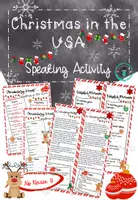 Aperçu - Feuilles d'exercices - Noël aux États-Unis/ Christmas in the USA: Speaking Tandem Activity - Page de couverture