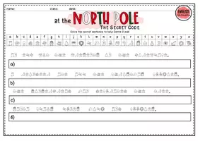 Vorschau - Arbeitsblätter - Christmas: Arbeitsblatt Secret Code | North Pole - Seite 2
