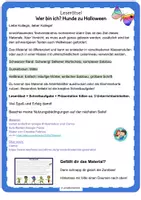 Vorschau - Arbeitsblätter - Leserätsel - Wer bin ich? Hunde zu Halloween - Seite 1