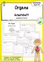 Vorschau - Stationenlernen - Organe - Arbeitsheft in A5 - Deckblatt
