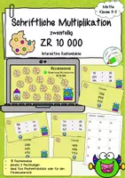 Vorschau - Arbeitsblätter - Materialpaket - Schriftliches Rechnen im ZR 10000 - Rechenblätter - Rechnen im Heft - Interaktive PDFs - Seite 1