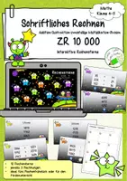 Vorschau - Arbeitsblätter - Schriftliches Rechnen im Zahlenraum 10000 - INTERAKTIVE Rechensterne - Deckblatt