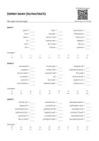 Vorschau - Arbeitsblätter - Zahlen lesen (tschechisch) - Arbeitsblatt - Deckblatt