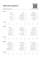 Vorschau - Arbeitsblätter - Zahlen lesen (ungarisch) - Arbeitsblatt - Deckblatt
