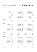 Vorschau - Arbeitsblätter - Zahlen lesen (ungarisch) - Arbeitsblatt - Seite 1