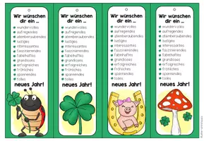 Vorschau - Mal- und Bastelvorlagen - Neujahrswünsche - Lesezeichen (3 verschiedene Versionen) - Seite 2