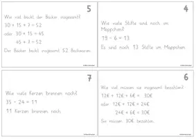 Vorschau - Stationenlernen - Textaufgaben Zahlenraum 100 - Seite 3