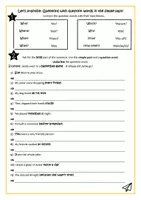 Vorschau - Arbeitsblätter - Simple Past / Question words / Arbeitsblatt - Deckblatt