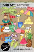 Vorschau - selbst erstellte Cliparts/Grafiken - Clip Art Sommer - Deckblatt