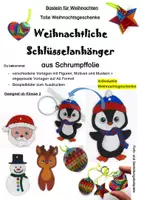 Vorschau - Mal- und Bastelvorlagen - Weihnachtliche Schlüsselanhänger (Schrumpffolie) - Deckblatt
