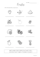 Vorschau - Arbeitsblätter - Freebie - worksheet - fruits vocabulary - Seite 1
