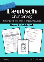 Vorschau - Arbeitsblätter - Einführung in die Erörterung - Deckblatt