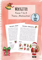 Vorschau - Arbeitsblätter - Wortgitter/ Suchsel - Weihnachten (Kl. 1 bis 4) - Deckblatt