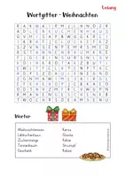 Vorschau - Arbeitsblätter - Wortgitter/ Suchsel - Weihnachten (Kl. 1 bis 4) - Seite 3