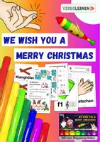 Vorschau - Spiele - Musik 🎶 We Wish You a Merry Christmas für Boomwhacker Bodypercussion Perkussionsinstrumente Text Akkorde - Deckblatt