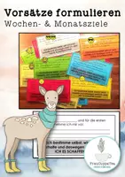 Vorschau - Arbeitsblätter - Gute Vorsätze Ziele formulieren Klassenleitung FrauCuppaTea - Deckblatt