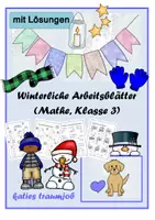 Vorschau - Arbeitsblätter - Arbeitsblätter-Mix Winter (Mathe, Klasse 3 und 4) - Deckblatt