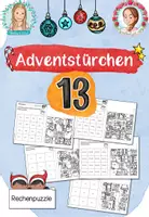 Vorschau - Arbeitsblätter - Adventstürchen 13: Rechenpuzzle (1.-4. Klasse) - Deckblatt