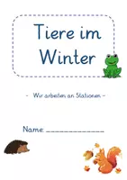 Vorschau - Stundenentwürfe - Tiere im Winter - Klasse 2 - Stationsarbeit - Seite 1