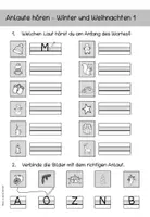 Vorschau - Arbeitsblätter - Anlaute: Winter und Weihnachten (Lesespiel und ABs) #rabattraketenzusalevester25 - Seite 2
