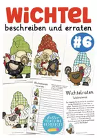 Vorschau - Arbeitsblätter - kostenloses Deutsch Material für die Grundschule Wichtel beschreiben - Hühnerliebe - Deckblatt