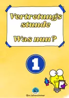 Vorschau - Arbeitsblätter - Vertretung - Deutsch - Wortsuchsel (1) - Deckblatt