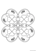 Vorschau - Mal- und Bastelvorlagen - Mandala - Neujahr / Silvester, differenziert - Seite 1