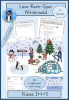 Vorschau - Arbeitsblätter - Lesespur Winterwald, Winter in Reimen, als Gedicht, Klasse 3,4,5 - Deckblatt