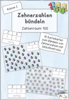 Vorschau - Arbeitsblätter - Zehnerzahlen bündeln: Kartei Zahlenraum 100 - Deckblatt