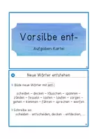 Vorschau - Stationenlernen - Kartei: Vorsilbe ent- - Seite 1