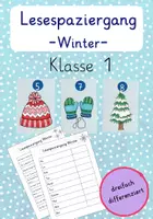 Vorschau - Spiele - Lesespaziergang "Winter" für die erste Klasse - Deckblatt