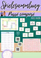 Vorschau - Stationenlernen - Spielesammlung: Passé composé avec "avoir" (Jeux) - Deckblatt