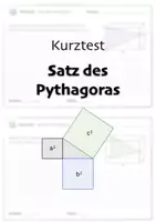 Vorschau - Test - Kurztest Satz des Pythagoras 1 - Einstieg - Deckblatt