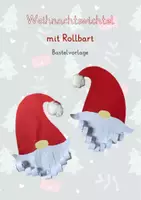 Vorschau - Mal- und Bastelvorlagen - Weihnachtswichtel mit Rollbart - Deckblatt