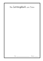 Vorschau - Stationenlernen - Lerntagebuch Deckblatt und Reflexionsbogen - Deckblatt
