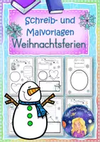 Vorschau - Arbeitsblätter - Schreib- und Malvorlagen - Weihnachtsferien - Deckblatt