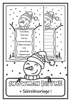 Vorschau - Stundenentwürfe - Snowman Rhyme (+ Schreibvorlage!) - Deckblatt