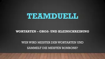 Vorschau - Spiele - Teamduell: Wortarten und Groß- & Kleinschreibung - Deckblatt