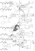 Vorschau - Arbeitsblätter - Kunst Fasching, Lesen und Malen Wimmelbild - Seite 2