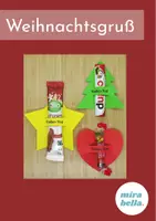 Vorschau - Mal- und Bastelvorlagen - Weihnachtsgruß - Baum, Herz, Stern - Deckblatt