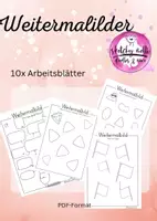 Vorschau - Arbeitsblätter - Weitermalbilder für Vertretungsstunden - Teil 2 #rabattraketen25 #rabattraketenzusalevester25 - Deckblatt