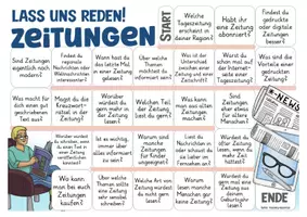 Vorschau - Stationenlernen - Medien: Zeitungen Sprechanlässe Spiel (Lass uns reden!) - Seite 1