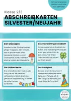 Vorschau - Aufgabenkarten - Lese- und Abschreibkarten Silvester/Neujahr - Deckblatt