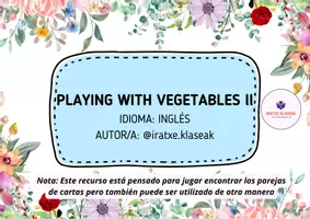 Vista previa - Juegos / Gamificación - Juego de cartas- Jugando con las verduras ll (inglés) - Portada