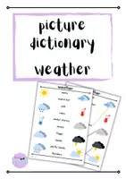 Vorschau - Arbeitsblätter - Picture Dictionary weather Englisch Grundschule - Deckblatt