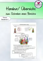 Vorschau - Poster - Handout/ Übersicht "Schreiben eines Berichts" - Deutsch Sekundarstufe I - Deckblatt