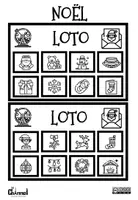 Vista previa - Juegos / Gamificación - Loto de vocabulaire de Noël (Noir et blanc) - página 1